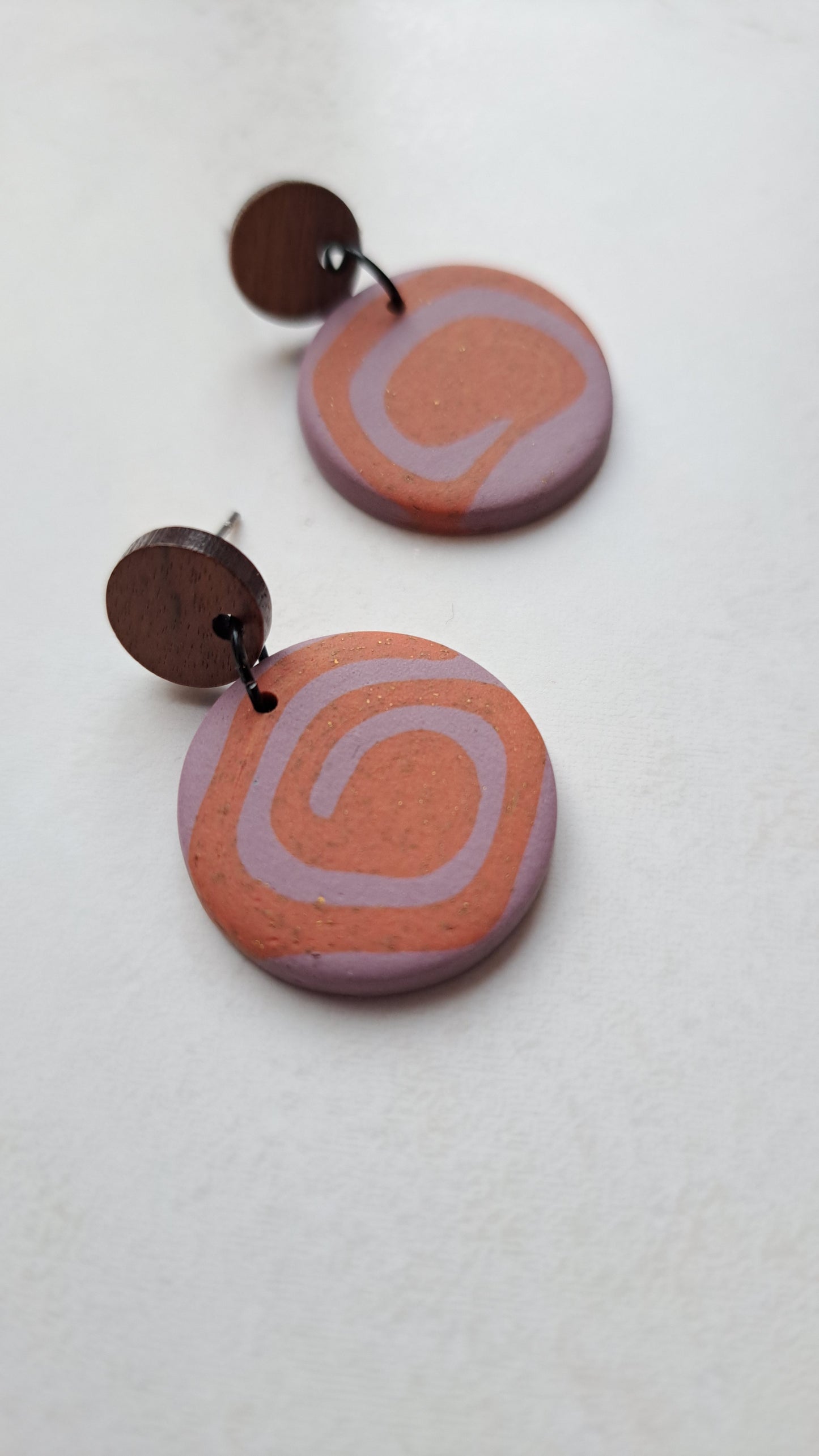 LUNA flieder/Orange Holz
